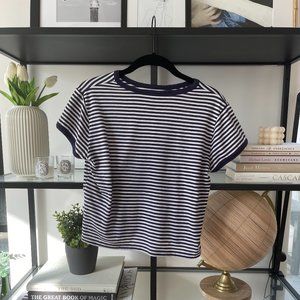 Navy and White Stripped Tee